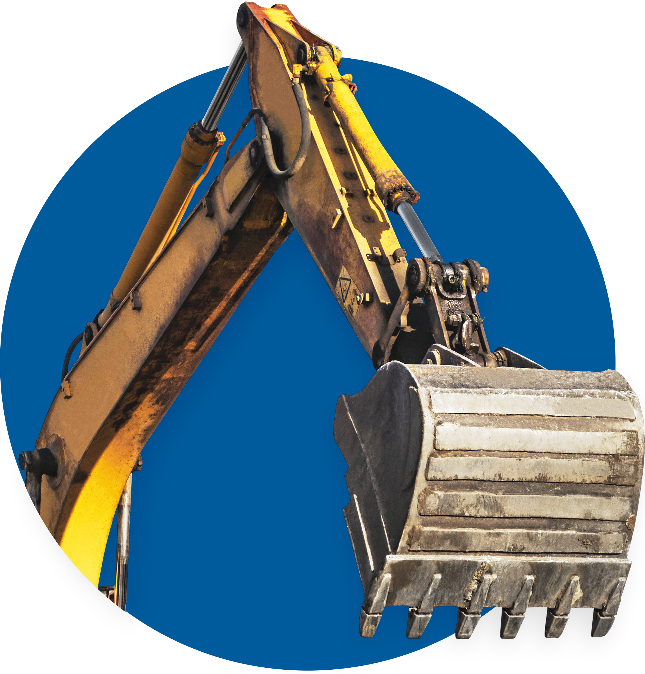 a zoomed in backhoe